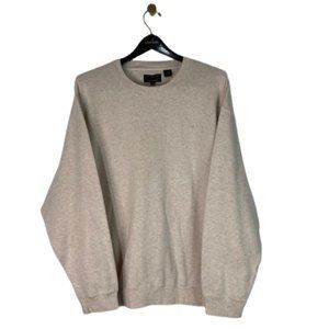 Alexander Julian Colours Sweater Mens XXL Beige Long Sleeve Crew Neck 100 Cotton